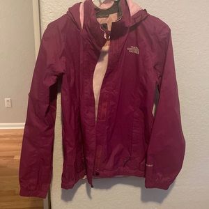 North Face Magenta Medium Rain Jacket